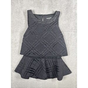Express Large Black Sheer Sleeveless Blouse Dress Size Small Petite*READ*